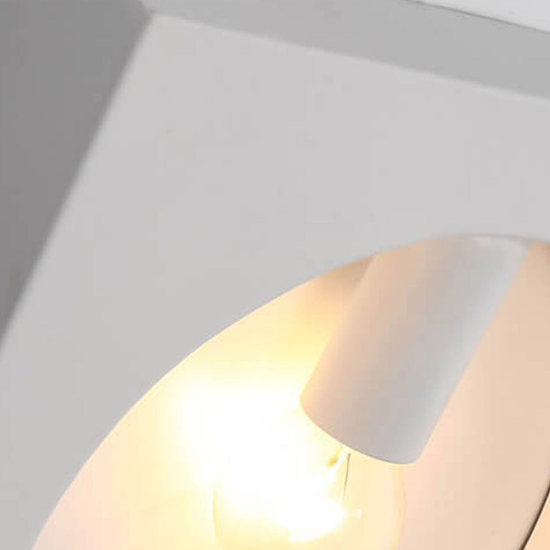 Moderne kreative quadratische/runde Wandleuchte aus Eisen mit 1 Flamme für das Schlafzimmer 