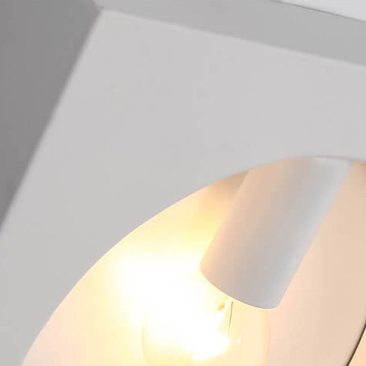 Moderne kreative quadratische/runde Wandleuchte aus Eisen mit 1 Flamme für das Schlafzimmer 