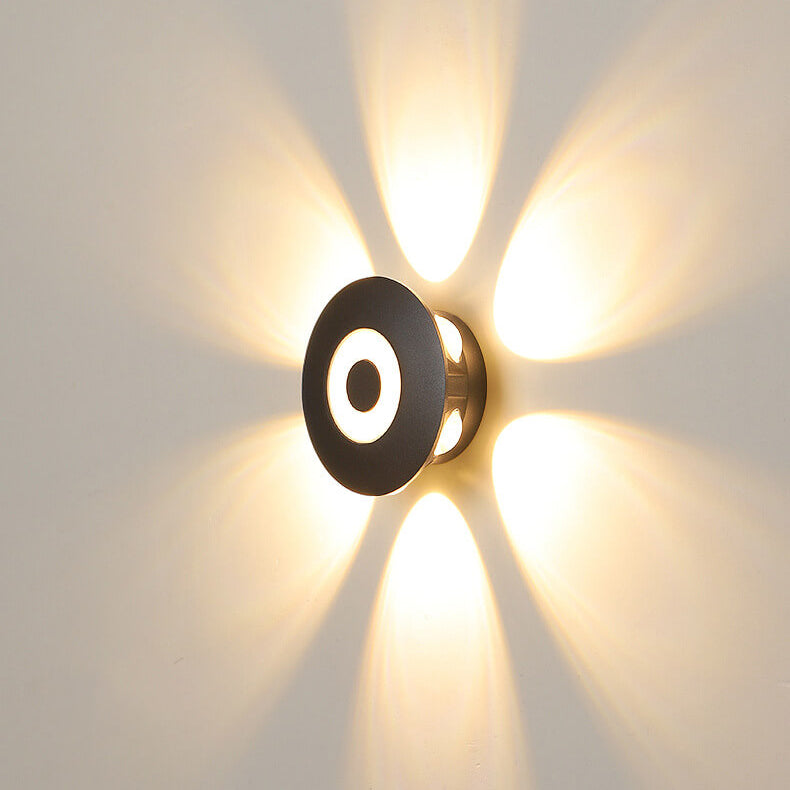 Applique murale LED ronde en aluminium industrielle, rangée de fleurs créative, effet d&