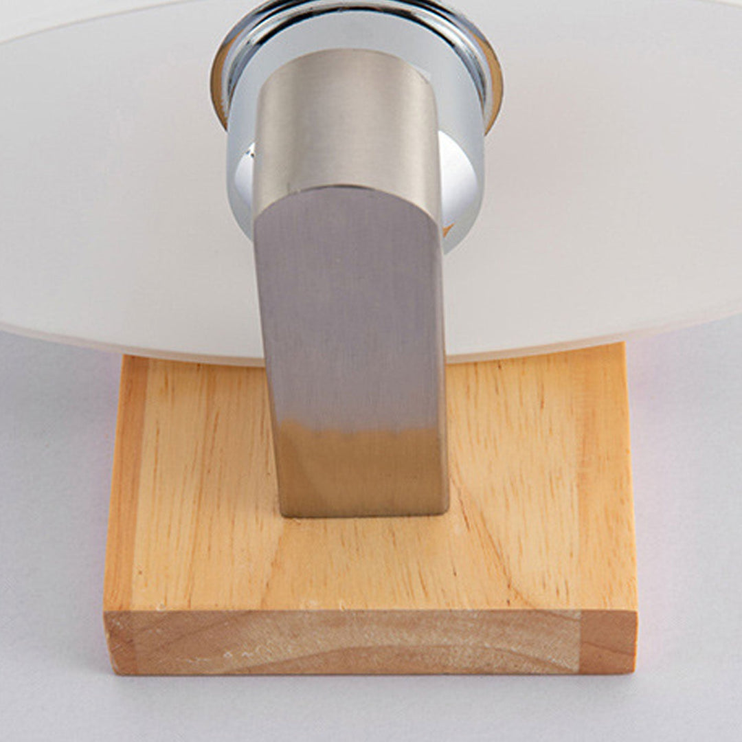 Nordische minimalistische Massivholz-Glas-Wandleuchte mit 1 Licht 