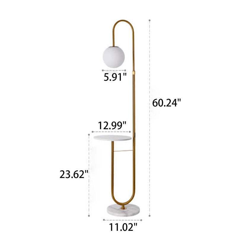 Nordische minimalistische LED-Stehlampe aus Eisenmarmortisch