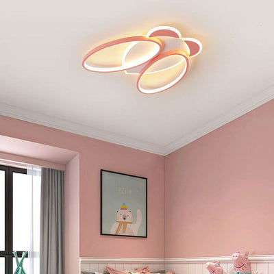 Childlike Simple Cartoon Cicada Design LED Flush Mount Light