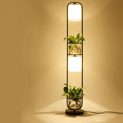 Lampadaires hydroponiques industriels à cylindre en tissu à 2 lumières 