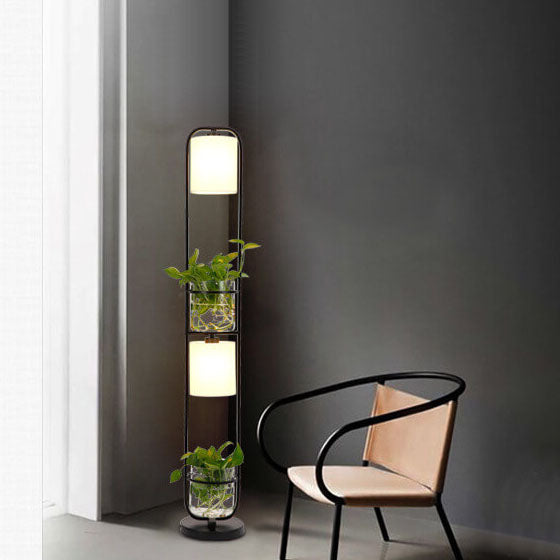 Lampadaires hydroponiques industriels à cylindre en tissu à 2 lumières 