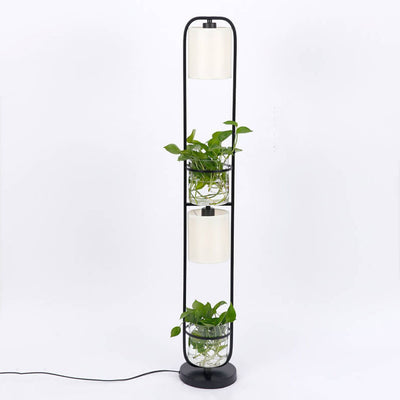 Lampadaires hydroponiques industriels à cylindre en tissu à 2 lumières 