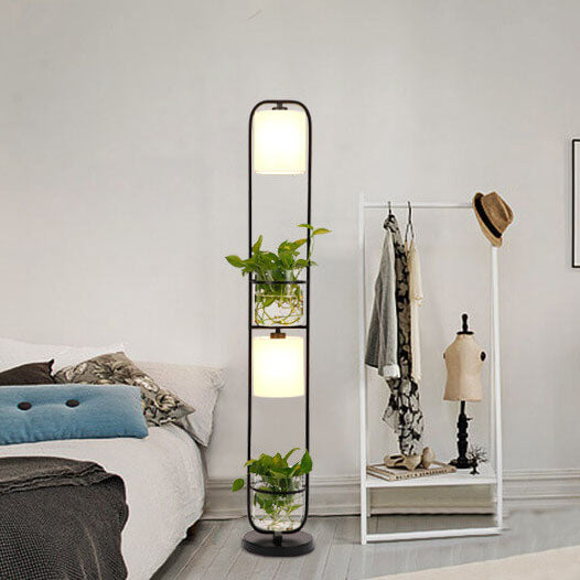 Lampadaires hydroponiques industriels à cylindre en tissu à 2 lumières 