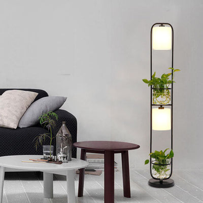 Lampadaires hydroponiques industriels à cylindre en tissu à 2 lumières 