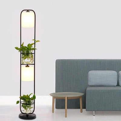 Lampadaires hydroponiques industriels à cylindre en tissu à 2 lumières 