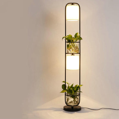 Lampadaires hydroponiques industriels à cylindre en tissu à 2 lumières 