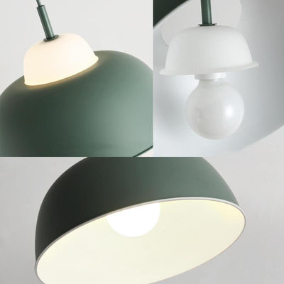 Nordic Creative Macaron Aluminum 1-Light Dome Pendant Light