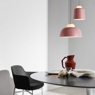 Nordic Creative Macaron Aluminum 1-Light Dome Pendant Light