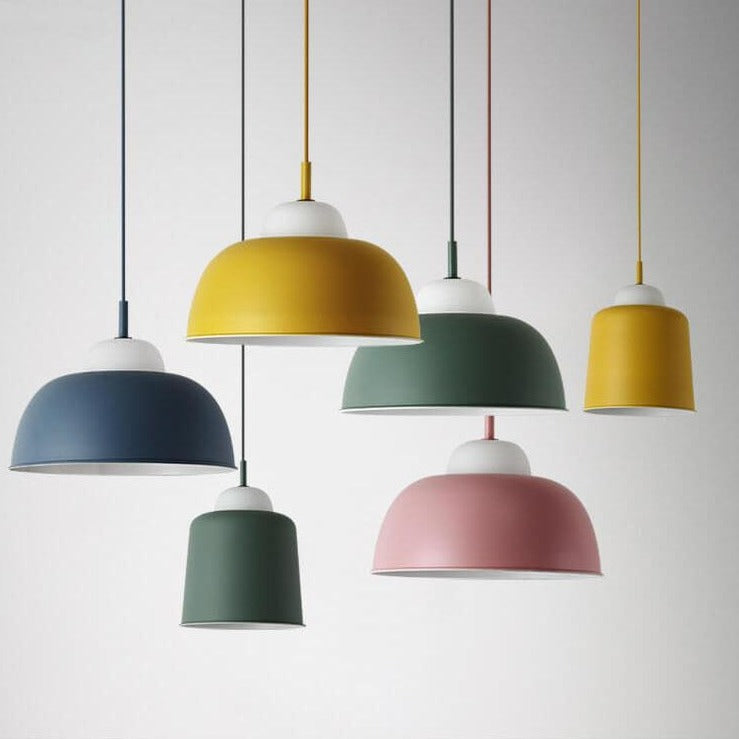 Nordic Creative Macaron Aluminium 1-Licht Dome Pendelleuchte 