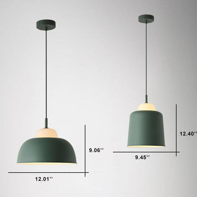 Nordic Creative Macaron Aluminum 1-Light Dome Pendant Light