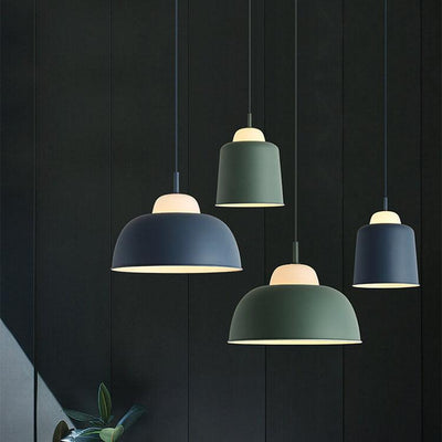 Nordic Creative Macaron Aluminium 1-Licht Dome Pendelleuchte 