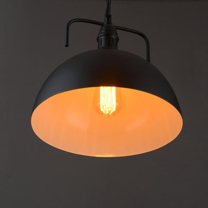 Industrial Vintage Pot Lid Dome 1-Light Pendant Light