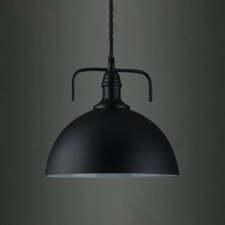 Industrial Vintage Pot Lid Dome 1-Light Pendant Light