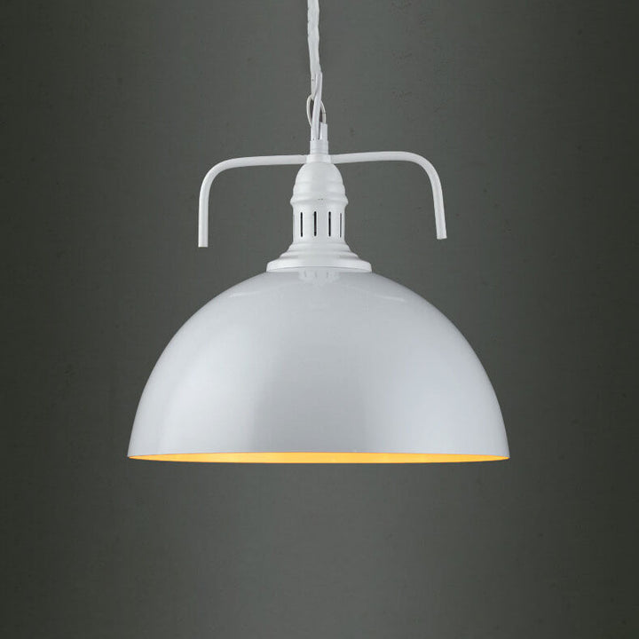 Industrial Vintage Pot Lid Dome 1-Light Pendant Light