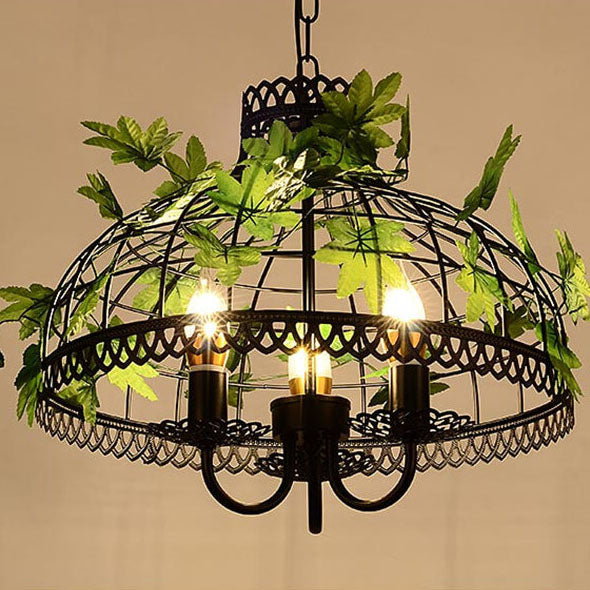 Farmhouse Basket Cage 1-Light Vine Pendant Light 4 Design