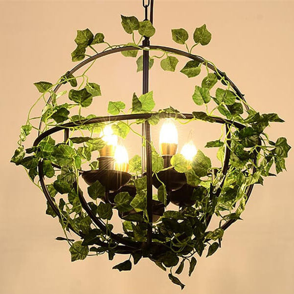 Farmhouse Basket Cage 1-Light Vine Pendant Light 4 Design