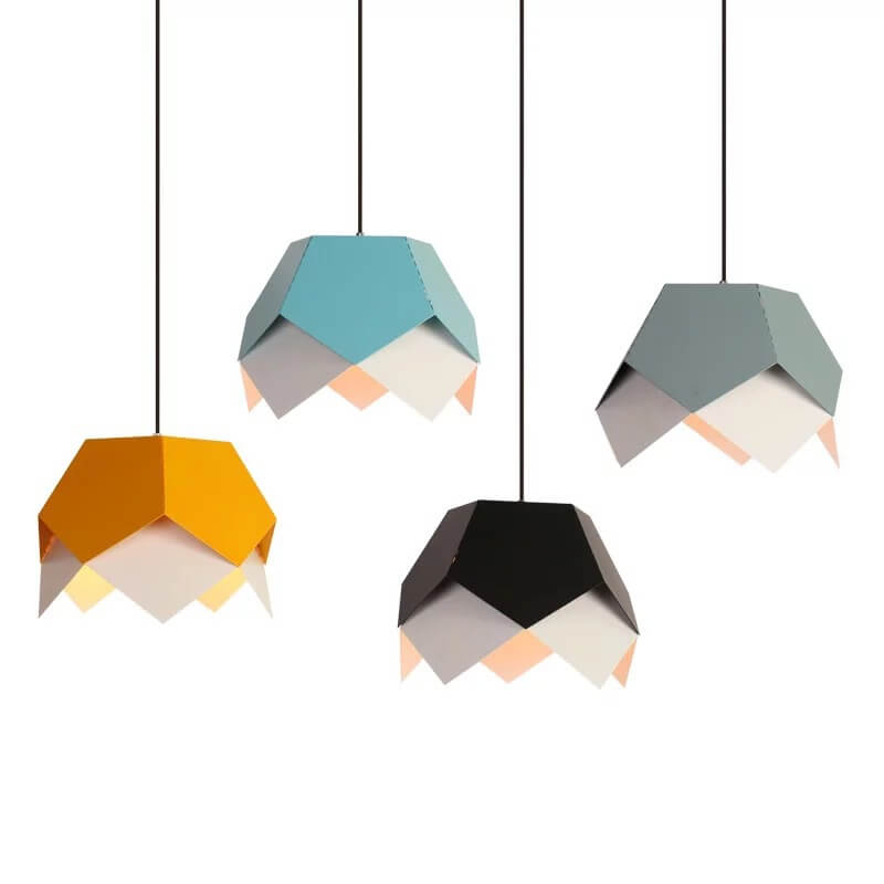 Moderne kreative bunte geometrische Lotus 1-Licht-Pendelleuchte 