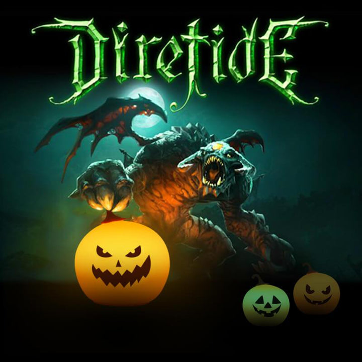 Lampe de table LED décorative colorée en forme de citrouille ronde pour Halloween 