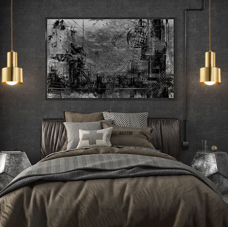 Post-Modern Cylindrical Shape Copper 1-Light Pendant Light