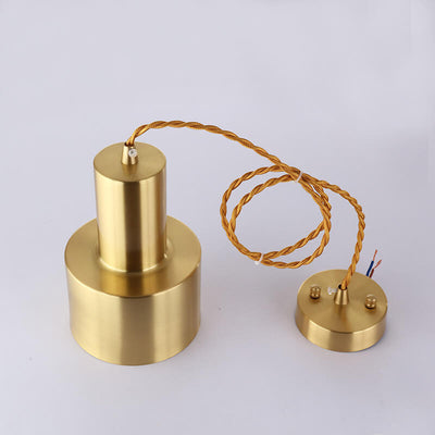 Post-Modern Cylindrical Shape Copper 1-Light Pendant Light