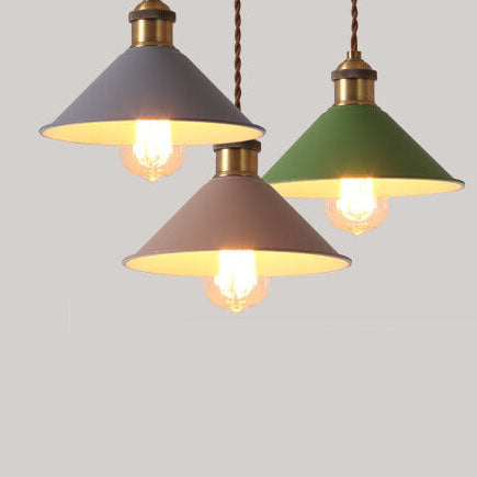 Nordischer Macaron-Glockenschirm Metall 1-Licht Pendelleuchte 