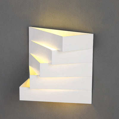Nordic White Iron Geometry 1-Light Wall Sconce Lamp