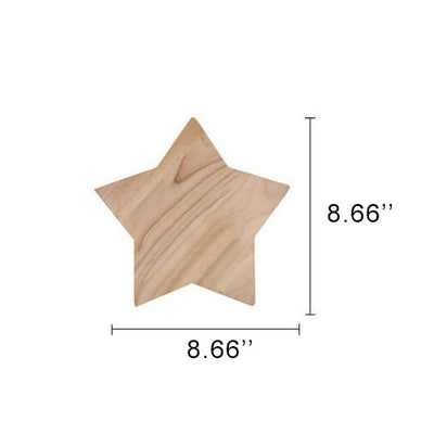 Star Shaped Wooden 1-Light Mood LED Wall Sconce Lamp
