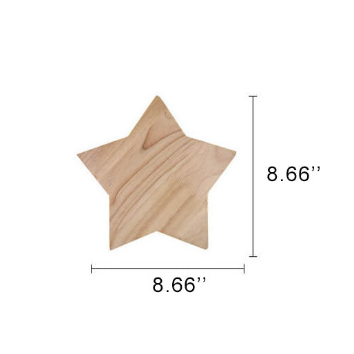 Star Shaped Wooden 1-Light Mood LED Wall Sconce Lamp