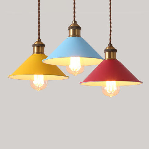 Nordischer Macaron-Glockenschirm Metall 1-Licht Pendelleuchte 
