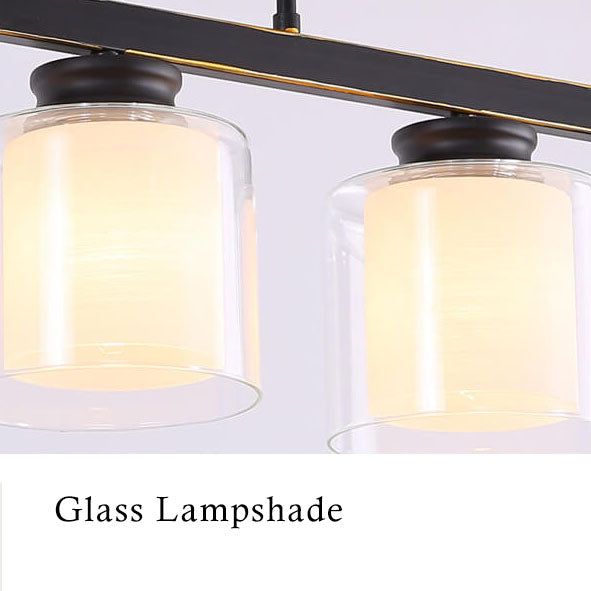 Moderne quadratische Cup Shade 3-Licht-Kronleuchter 