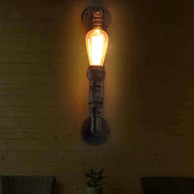 Industrial Retro Rust Pipe 1-Light Wall Sconce Lamps