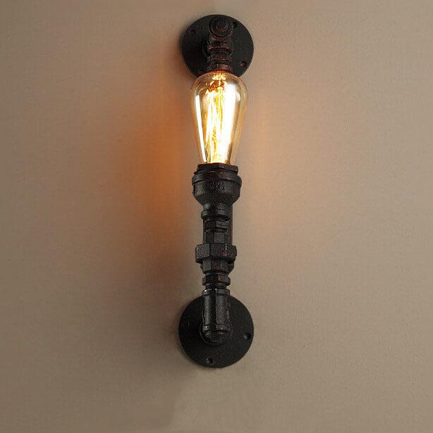 Industrial Retro Rust Pipe 1-Light Wall Sconce Lamps