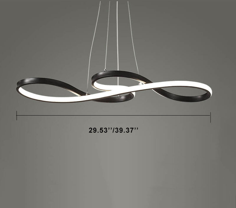 Modern Double-Sided Twist 1-Light LED Chandeliers