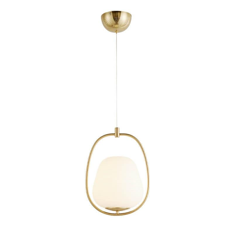 Nordic Creative Oval Glass Ball Gold Ring Pendant Light