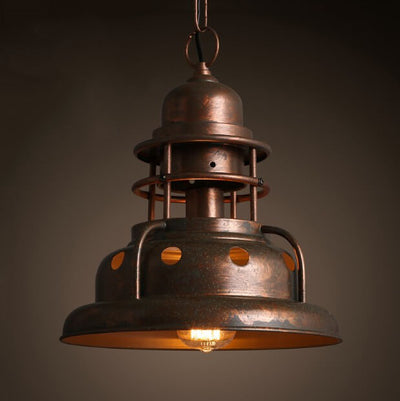 Industrial Truncated Shade 1-Light Dome Pendant Light