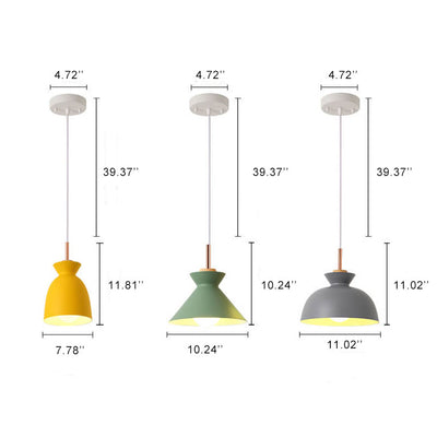 Nordic Macaron Metal 1-Light Pendant Light