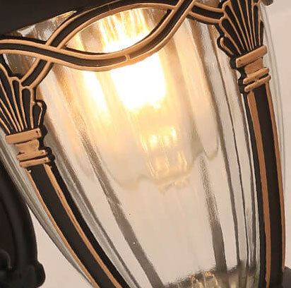 Farol de arce europeo para exteriores, lámpara de pared impermeable de 1 luz 