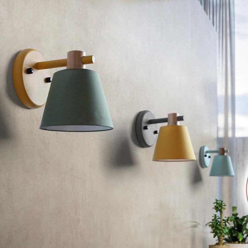 Nordic Macaron Fabric 1-Light Wall Sconce Lamps