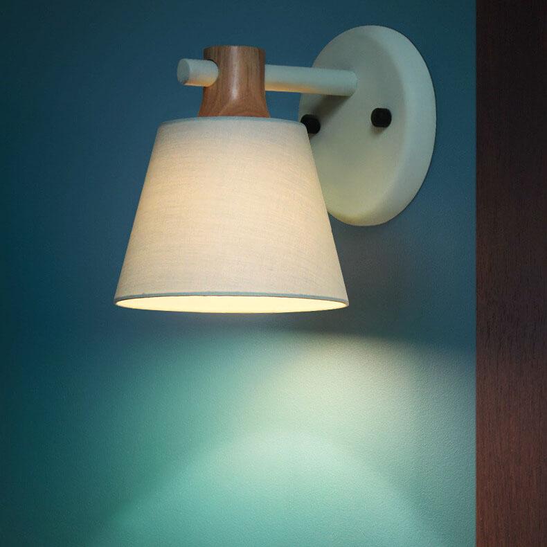 Nordic Macaron Fabric 1-Light Wall Sconce Lamps