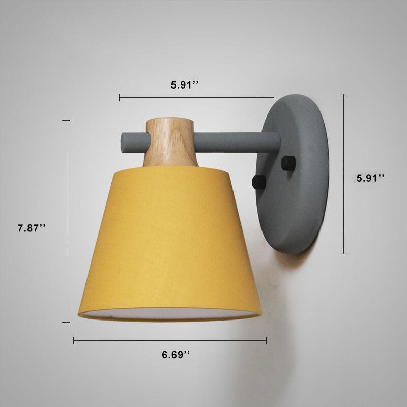 Nordic Macaron Fabric 1-Light Wall Sconce Lamps