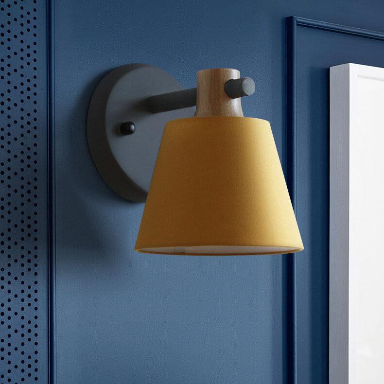 Nordic Macaron Fabric 1-Light Wall Sconce Lamps