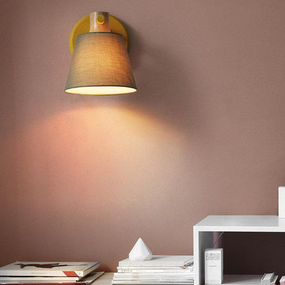 Nordic Macaron Fabric 1-Light Wall Sconce Lamps