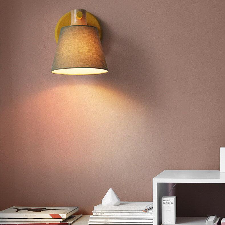 Nordic Macaron Fabric 1-Light Wall Sconce Lamps