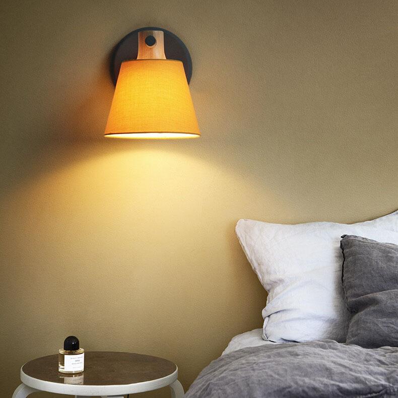 Nordic Macaron Fabric 1-Light Wall Sconce Lamps