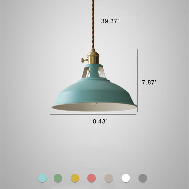 Industrielle 1-Licht Bunte Scheunen-Schirm Pendelleuchte 