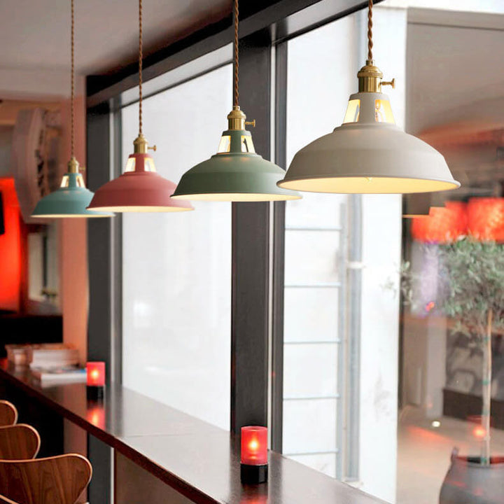 Industrielle 1-Licht Bunte Scheunen-Schirm Pendelleuchte 