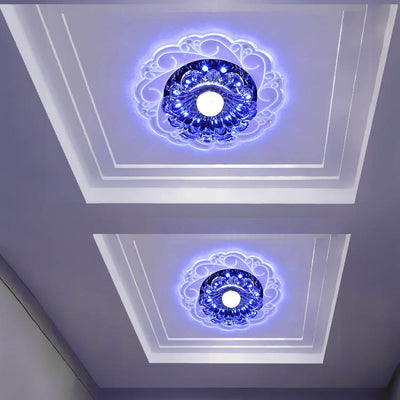 Modern Creative Flower Round LED Flush Mount Ceiling Light